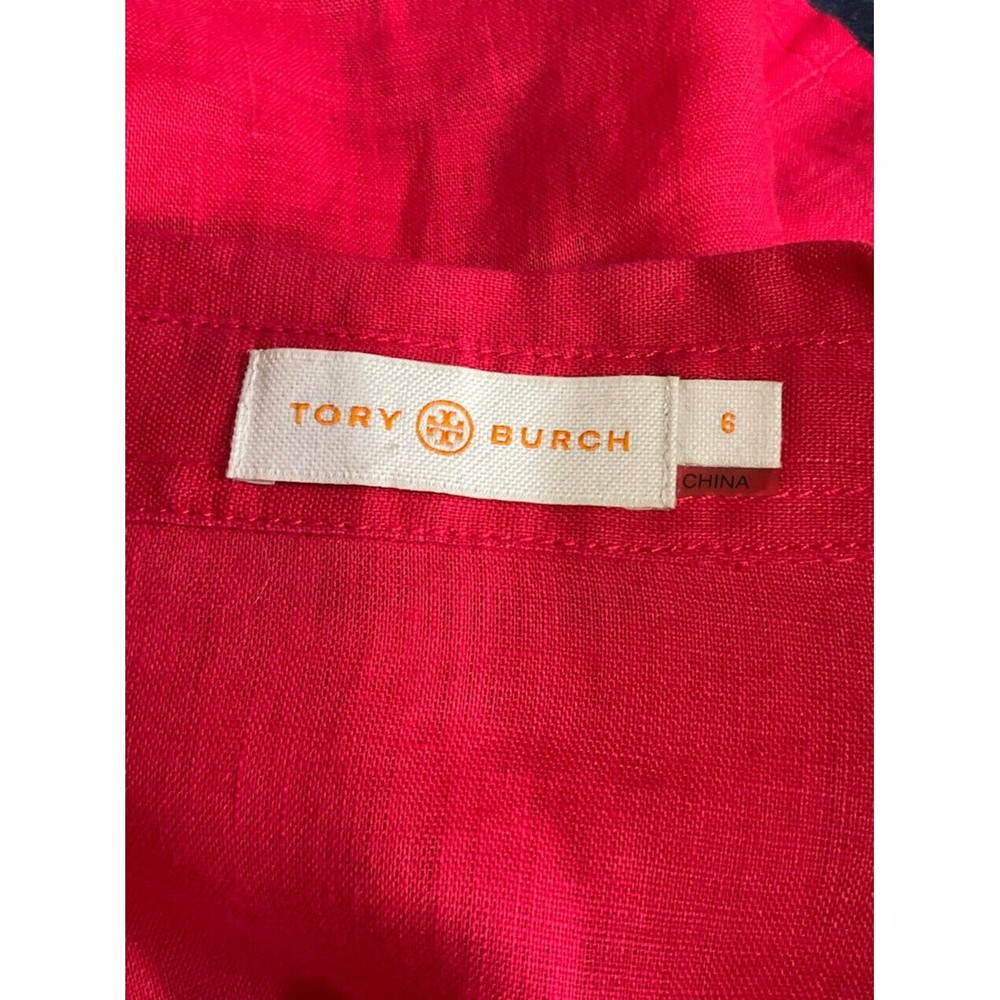 Red Button-Up Women's Top - Picture 5 of 7